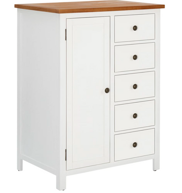 Klædeskab 76x52x105 cm massivt egetræ
